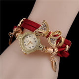 Woman Watch  Butterfly Retro Bracelet  Lovely Wedding Quartz Wrist  Colors Rhinestone Delicate