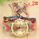 Woman Watch Vansvar Vintage Native Handmade Quartz  Knitted Dreamcatcher Friendship
