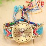 Woman Watch Vansvar Vintage Native Handmade Quartz  Knitted Dreamcatcher Friendship