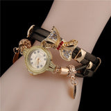 Woman Watch  Butterfly Retro Bracelet  Lovely Wedding Quartz Wrist  Colors Rhinestone Delicate