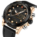 Man Watch Luxury Brand, Analog Digital, Leather Sports, Army Military, Quartz