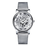 Man Watch Silver & Golden Luxury Hollow Steel,Unisex, Hombre Quartz