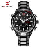 Man Watch Luxury Brand, Military Sport , Digital Quartz, Full Steel, Waterproof