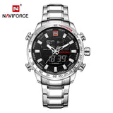Man Watch Luxury Brand, Military Sport , Digital Quartz, Full Steel, Waterproof