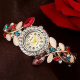 Woman Watch Colorful Crystal  Bracelet  Wristwatch Casual Gift Dress