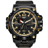 Man Watch Sports   Dual Display Analog Digital LED Electronic Quartz Wristwatches Waterproof