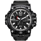 Man Watch Sports   Dual Display Analog Digital LED Electronic Quartz Wristwatches Waterproof
