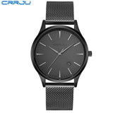 Man Watch Top Luxury Brand ,Full Stainless Steel Mesh Strap Business,Quartz Date