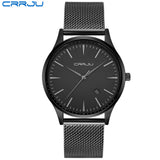Man Watch Top Luxury Brand ,Full Stainless Steel Mesh Strap Business,Quartz Date