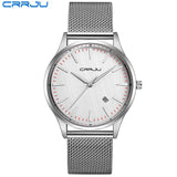 Man Watch Top Luxury Brand ,Full Stainless Steel Mesh Strap Business,Quartz Date