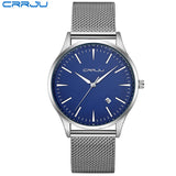 Man Watch Top Luxury Brand ,Full Stainless Steel Mesh Strap Business,Quartz Date