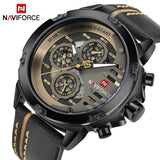 Man Watch, Top Brand Luxury Waterproof, 24 hour Date Quartz , Leather Sport,