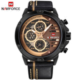 Man Watch, Top Brand Luxury Waterproof, 24 hour Date Quartz , Leather Sport,
