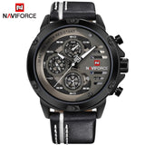 Man Watch, Top Brand Luxury Waterproof, 24 hour Date Quartz , Leather Sport,