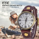 Woman Watch Hot Selling CCQ Vintage Cow Leather Bracelet  Casual Luxury Quartz