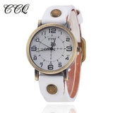 Woman Watch Hot Selling CCQ Vintage Cow Leather Bracelet  Casual Luxury Quartz