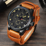 Man Watch   Military Quartz   Top Brand Luxury Leather Sports Wristwatch