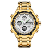 Man Watch Luxury Brand Waterproof Military Sport   Silver Steel Digital Quartz Analog
