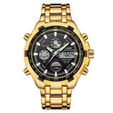 Man Watch Luxury Brand Waterproof Military Sport   Silver Steel Digital Quartz Analog