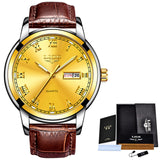 Man Watch  Fashion Sports Quartz Full Steel Gold Business Mens