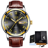 Man Watch  Fashion Sports Quartz Full Steel Gold Business Mens