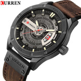 Man Watch Luxury Brand    Military Sports  Quartz Date  Casual Leather
