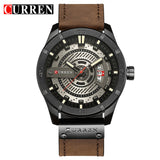 Man Watch Luxury Brand    Military Sports  Quartz Date  Casual Leather