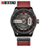 Man Watch Luxury Brand    Military Sports  Quartz Date  Casual Leather
