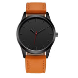 Man Watch, Fashion Large Dial Military Quartz, Leather Sport High Quality