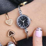 Woman Watch Simple silver women   elegant small bracelet