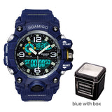 Man Watch Brand Digital LED  Shock Swim Quartz Rubber Wristwatches Waterproof