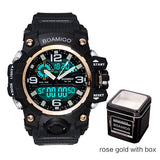 Man Watch Brand Digital LED  Shock Swim Quartz Rubber Wristwatches Waterproof