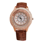 Woman Watch  Rhinestone   luxury Leather brand women's  s  Hot fashion   Dress