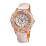Woman Watch  Rhinestone   luxury Leather brand women's  s  Hot fashion   Dress