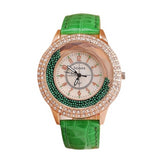 Woman Watch  Rhinestone   luxury Leather brand women's  s  Hot fashion   Dress