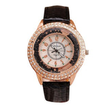 Woman Watch  Rhinestone   luxury Leather brand women's  s  Hot fashion   Dress