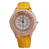 Woman Watch  Rhinestone   luxury Leather brand women's  s  Hot fashion   Dress