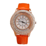 Woman Watch  Rhinestone   luxury Leather brand women's  s  Hot fashion   Dress