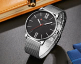 Man Watch Top Brand Luxury Gold Quartz  Fashion Waterproof Stainless Steel Sport Clock