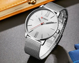 Man Watch Top Brand Luxury Gold Quartz  Fashion Waterproof Stainless Steel Sport Clock