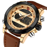 Man Watch Luxury Brand, Analog Digital, Leather Sports, Army Military, Quartz