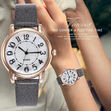Woman Watch Simple Dial Wristwatches Casual Fashion Luxury Leather Strap Quartz