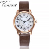 Woman Watch Simple Dial Wristwatches Casual Fashion Luxury Leather Strap Quartz