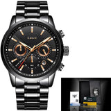 Man Watch Fashion Sport Quartz Clock Brand Luxury Full Steel Business Waterproof