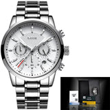 Man Watch Fashion Sport Quartz Clock Brand Luxury Full Steel Business Waterproof