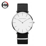 Woman Watch Japan Quartz Simple  Fashion White Leather Strap