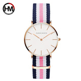 Woman Watch Japan Quartz Simple  Fashion White Leather Strap