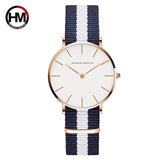 Woman Watch Japan Quartz Simple  Fashion White Leather Strap