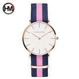 Woman Watch Japan Quartz Simple  Fashion White Leather Strap