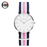 Woman Watch Japan Quartz Simple  Fashion White Leather Strap